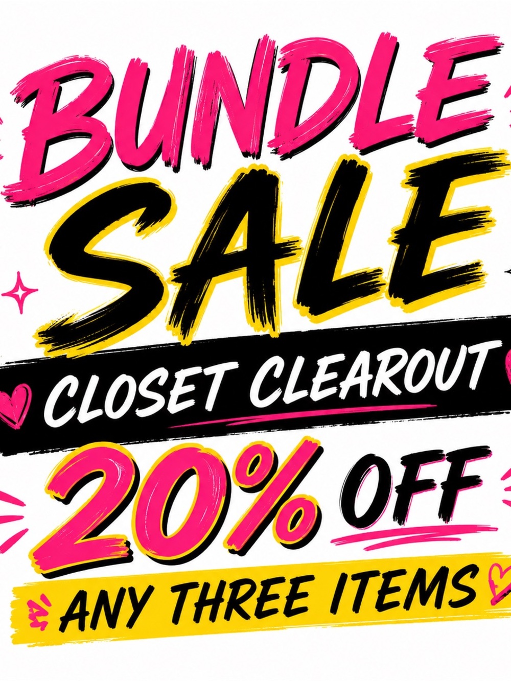 Bundle Sale 20% Off closet Clearout